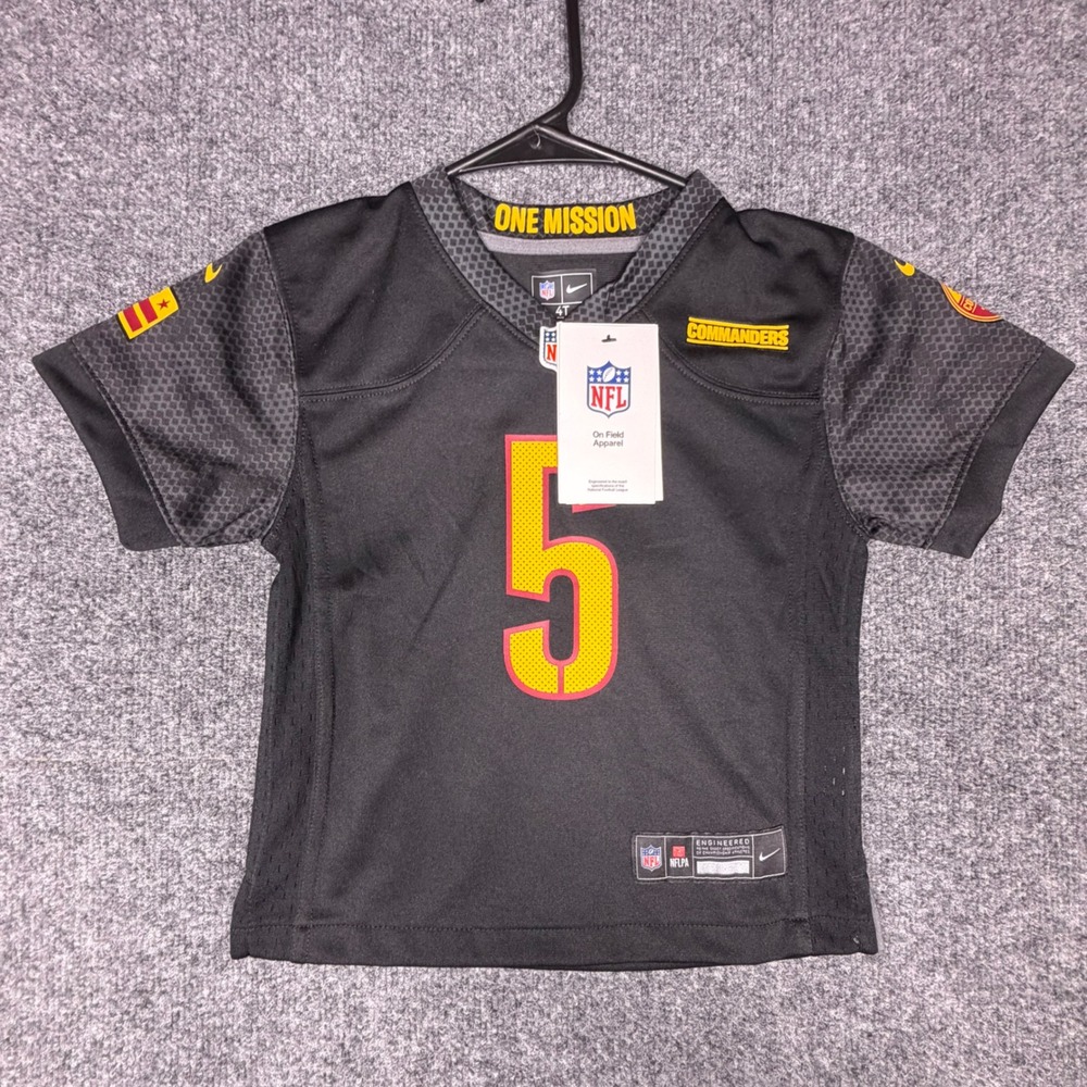 Nike Washington Commanders Jayden Daniels #5 Jersey Kids Black 4T 9Z1T1NVP9